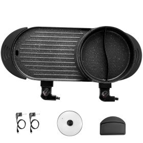 Hot Pot with Grill, 2200W 2-in-1 Electric Smokeless Grill and Hot Pot, Korean BBQ Shabu Shabu Hotpot with Separate Dual Temperature Control