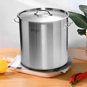 SOGA 12L Top Grade Thick Stainless Steel Stock Pot 18/10