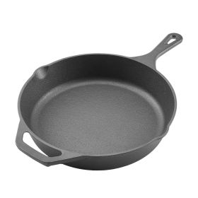 Cast Iron Skillet, 4-Piece Frying Pan Set (6, 8, 10, 12 in), Skillets with Heat-Resistant Silicone Handle, Pre-Seasoned Chef's Pan, Kitchen Cookware