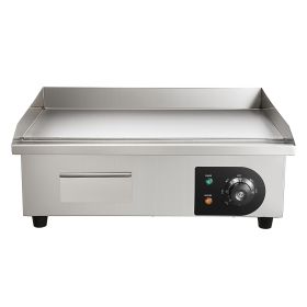 Commercial Electric Griddle, 21 x 11.8 inch, 1750W, 122-570 Fahrenheit Adjustable Temp Control