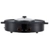 Hot Pot with Grill, 1800W 2-in-1 Electric Smokeless Grill and Hot Pot, Korean BBQ Shabu Shabu Hotpot with Separate Dual Temperature Control