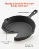 Cast Iron Skillet, 4-Piece Frying Pan Set (6, 8, 10, 12 in), Skillets with Heat-Resistant Silicone Handle, Pre-Seasoned Chef's Pan, Kitchen Cookware