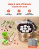 Canning Supplies Starter Kit, 11 Pieces Stainless Steel Water Bath Canning Kit for Beginners, Canning Tools Set: Pot, Rack, Lid, Ladle, Funnel, Tongs