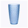 Diamond Cut Acrylic Glasses Drinking Set of 4 (19oz), Plastic Drinking Glasses, BPA Free Cocktail Glasses, Drinkware Set, Drinking Water Glasses
