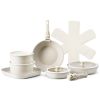 17 Piece Pots and Pans Set Nonstick, Detachable Handle Cookware, Space Saving Induction cookware set, Kitchen RV Cooking Sets, with Frying, Sauce