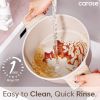 Non Toxic Stockpot with Lid, Easy to Clean, All Stoves Compatible, 4.8QT, Taupe