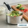 Brilliance 1 Quart Saucepan with Pour Spout, Induction Compatible, Metal Utensil and Dishwasher Safe, Stainless Steel