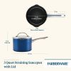 Style 3 Quart Nonstick Straining Saucepan with Tempered Glass Lid, Dishwasher Safe and Oven Safe to 500Â°F, Blue