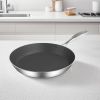 SOGA 36cm Stainless Steel Fry Pan â€“ Extra-Large Non-Stick Induction Compatible Frying Pan Skillet for Home and Professional Kitchen Cooking