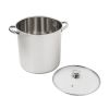 Stainless Steel 12-Quart Stock Pot with Glass Lid, Induction Compatible, Stainless Steel, Dishwasher Safe