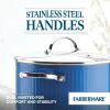 Style 6 Quart Nonstick Stockpot with Tempered Glass Lid, Dishwasher Safe and Oven Safe to 500Â°F, Blue