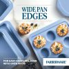 Easy Solutions 11x17 Inch Nonstick Cookie Pan / Baking Sheet Pan Features Easy Guide Markings, Dishwasher Safe and Oven Safe to 450Â°F, Blue