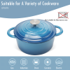 Dutch Oven,Dutch Oven Pot with Lid,3 QT Enamel Dutch Ovens with Dual Handles,Cast Iron Pot for Braiser,Cooking,Gifts for Family