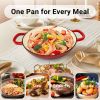 Enameled Cast Iron Dutch Oven, 3.8 Quart Dutch Oven Pot with Lid, Non Stick Cast Iron Pot, Round Oven Safe up to 500Â°F, Use for Marinate, Cook